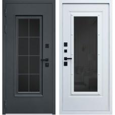 Входная дверь - АСД "Titanium" с окном и английской решеткой (терморазрыв 3к)