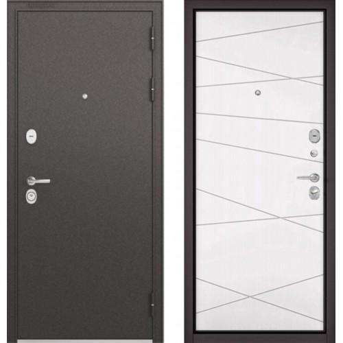 Входная дверь - STANDART - 90 (МР Черный шелк/Белый софт 9S-130)
