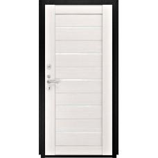 Входная дверь - Аура - СБ-1 (лак. белое, 16мм, беленый дуб)