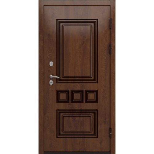Входная дверь - Аура - Д-22 (16мм, white + патина золото винорит)