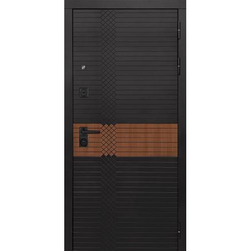 Входная дверь - Модель L - 49 - СБ-1 (лак.черное, 16мм, венге)
