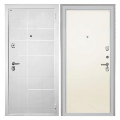 Входная дверь - Cпарта white Гладкая панель Силк жасмин
