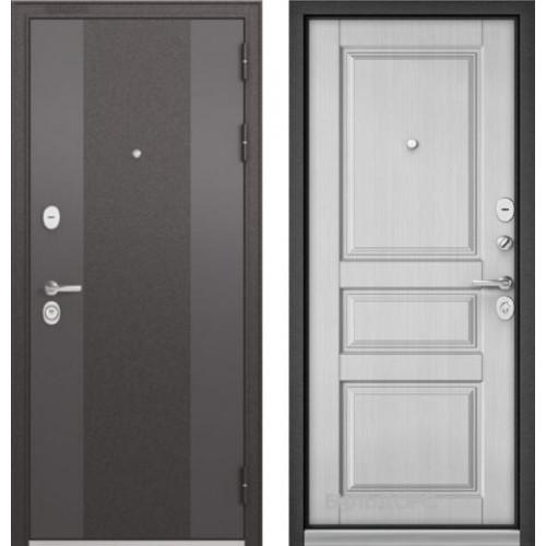 Входная дверь - Бульдорс STANDART 90 (МР Черный шелк 9К-4/ Ларче белый 9SD-2 )