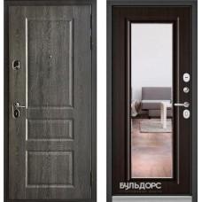 Входная дверь - Бульдорс STANDART 90 (РР Дуб графит 9SD-2/Ларче шоколад зеркало 9S-140 )