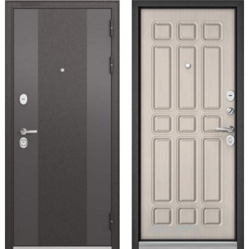 Входная дверь - STANDART 90 (МР Черный шелк 9К-4/Ларче бьянко 9S-111 )