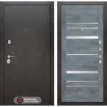 Входная дверь SILVER 20 - Бетон темный, зеркальные вставки Входная дверь SILVER 20 - Бетон темный, зеркальные вставки
